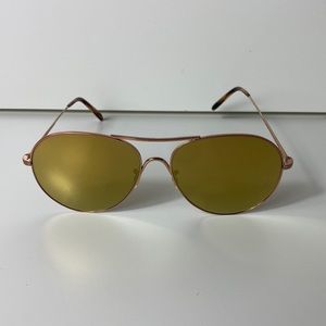 Oliver Peoples OV1218S ROCKMORE Womens Aviator Sunglasses, Rose Gold/Light Brown